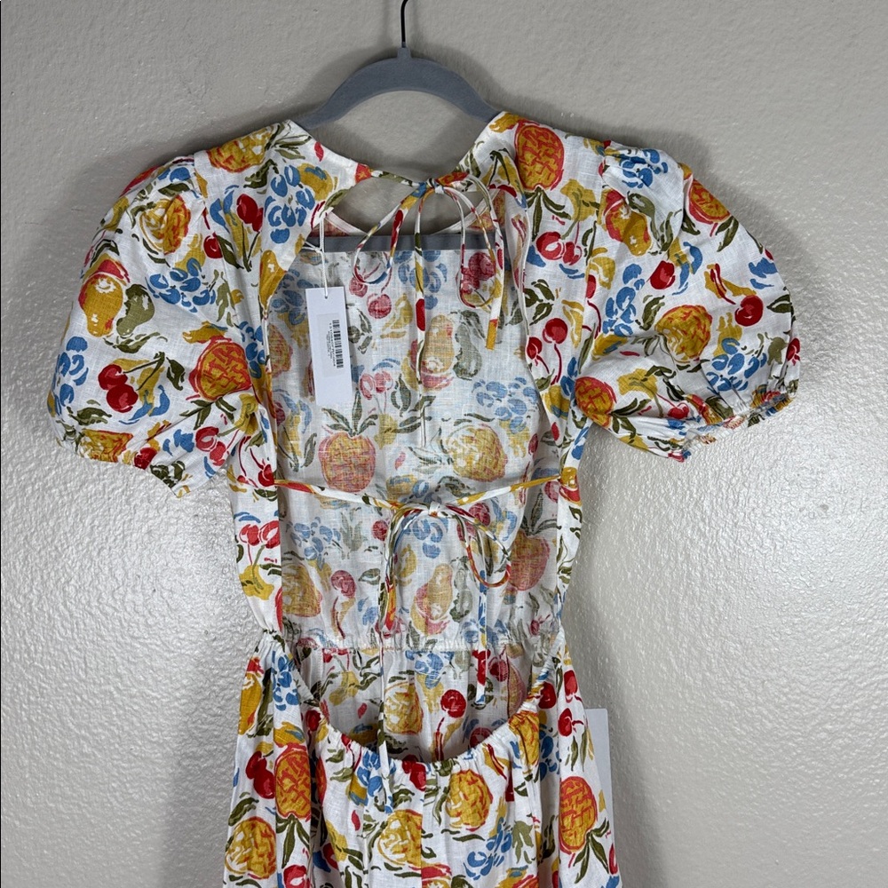 Reformation Anneliese Linen Dress in Fruit Cocktail - Picture 10 of 13